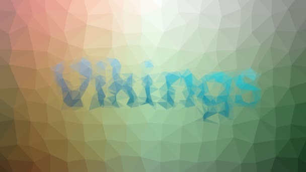 Vikingen Vervagen Vreemde Tessellatie Lussen Bewegende Polygonen — Stockvideo