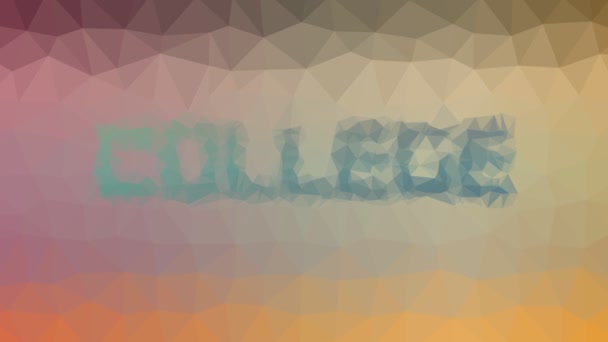 Κολλέγιο Ξεθωριάζει Ενδιαφέροντα Tessellation Looping Κινούμενα Πολύγωνα — Αρχείο Βίντεο