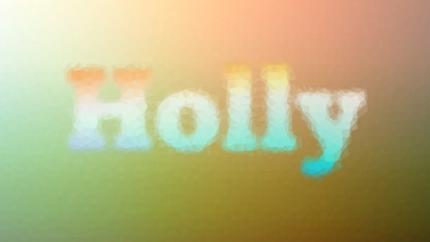 Holly Rozpouštění Zajímavé Tessellating Smyčka Pohybující Trojúhelníky — Stock video