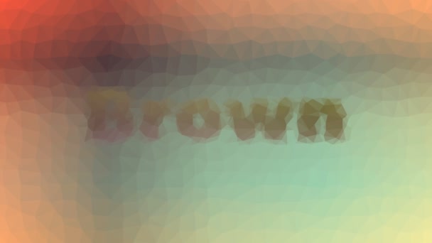 Brown Aparecendo Tecnologia Tesselação Looping Polígonos Movimento — Vídeo de Stock