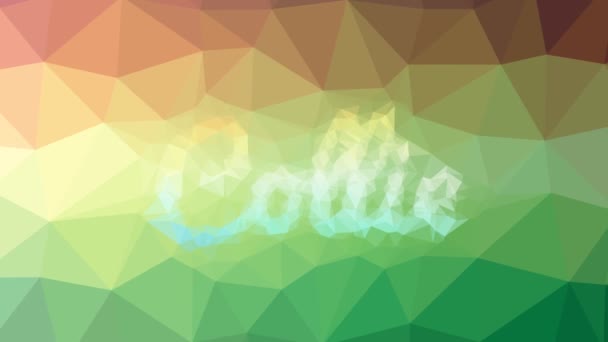 Collie Διάλυση Ενδιαφέρουσα Tessellated Looping Πολύγωνα Παλμική — Αρχείο Βίντεο