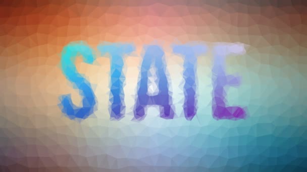 State Fade Weird Tessellated Looping Pulsing Triangles — Stock Video