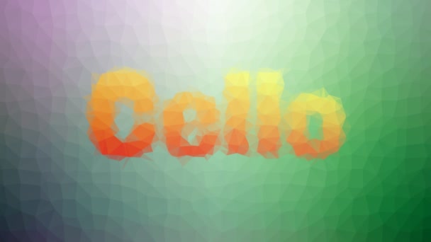 Cello Verblasst Interessante Tessellation Looping Bewegliche Dreiecke — Stockvideo