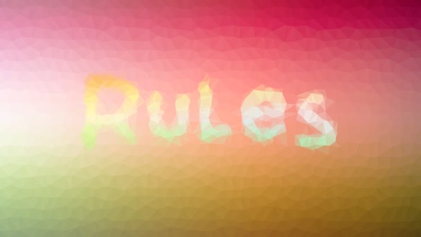 Lginç Kural Görünüyor Tessellasyon Döngüsü Canlandırılmış Üçgenler — Stok video