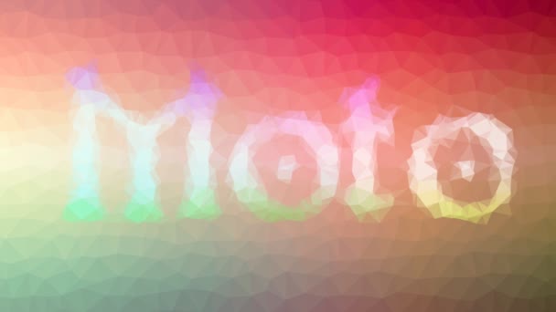 Moto Dissolving Techno Tessellation Looping Animated Polygons — Stock Video