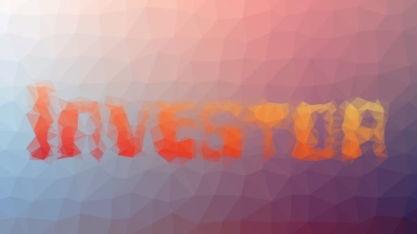 Investidor Dissolvendo Modernos Polígonos Tesselados Movimento — Vídeo de Stock