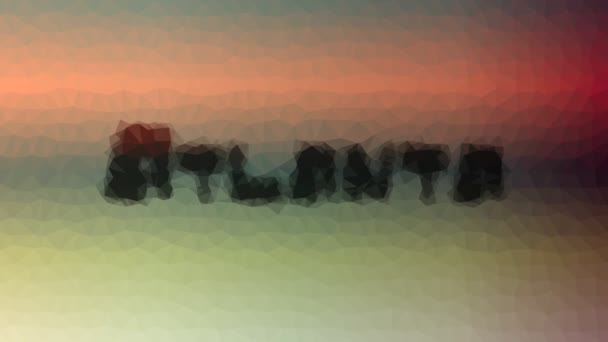 Атланта Выглядит Современно Замотанными Анимированными Треугольниками — стоковое видео