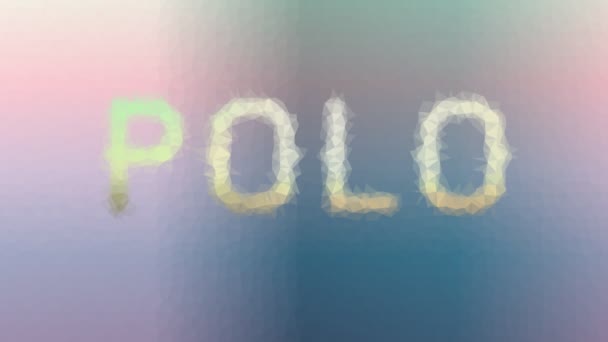 Polo Blekna Konstigt Tessellerande Looping Animerade Polygoner — Stockvideo