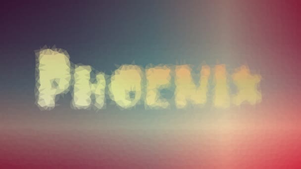 Phoenix Apparaissant Bizarre Tessellé Boucle Mobiles Polygones — Video