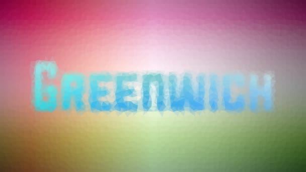 Greenwich Desvanecen Extraños Teselados Bucle Polígonos Animados — Vídeo de stock