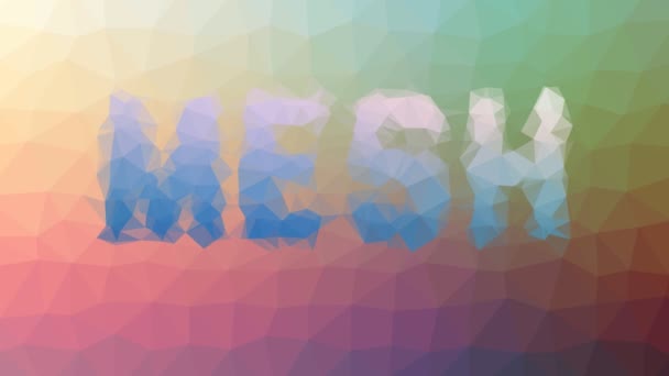 Mesh Dissolving Techno Tessellated Looping Pulserende Polygonen — Stockvideo