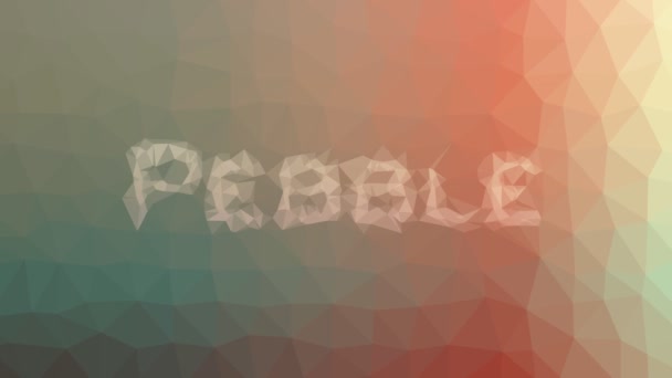 Pebble Disolver Tecno Teselado Bucle Polígonos Animados — Vídeos de Stock