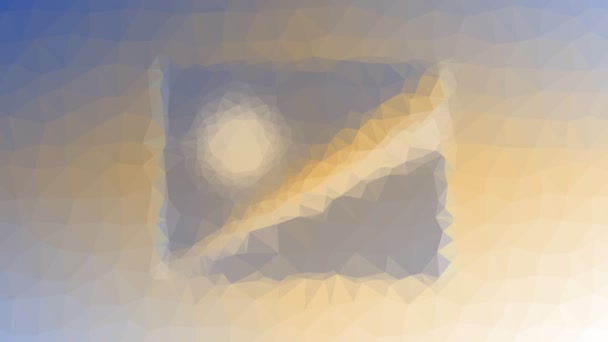 マーシャル諸島旗Iso Mhは現代的な波状ループパルプ三角形をフェード — ストック動画