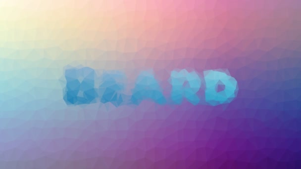 Beard Dissolving Weird Tessellated Looping Moving Polygons — Stock Video