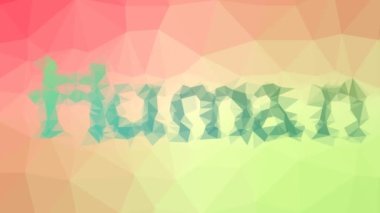 İnsan çözünen tekno tesselleme döngüsü canlandırılmış üçgenler