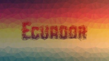 Ekvador soldu tekno tesselleştirilmiş döngü animasyon üçgenleri