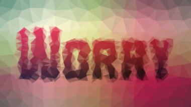 Garip tesselleştirilmiş döngü hareketli üçgenler.