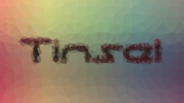 Tinsel soluklaşma modern tesselleştirilmiş döngü animasyon üçgenleri