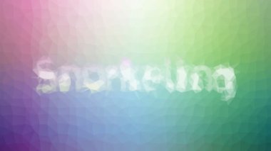 Şnorkelle yüzmek garip bir şekilde tesselleştirilmiş döngü hareket eden çokgenler