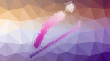 Kayak atlayışı garip tesselleştirilmiş döngü animasyon üçgenleri