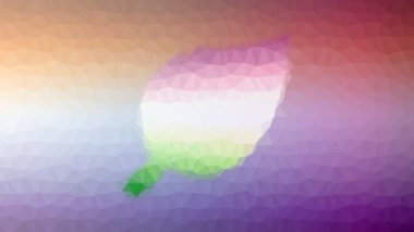 Yaprak yeşili ağaç tekno tesselleştirilmiş halkalar hareket eden üçgenler.