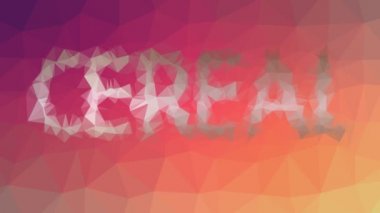 Mısır gevreği tuhaf bir şekilde ortaya çıkıyor. Döngü hareketli üçgenler.