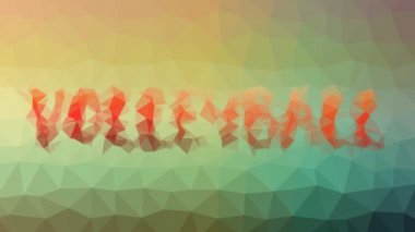 Voleybol sönük teknolojik tesselleştirilmiş döngü titreşimli üçgenler