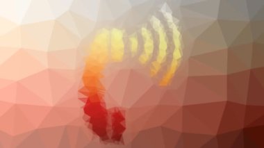 Telefon hacmi kontrolü tekno tesselleştirilmiş döngü canlandırmalı çokgenler