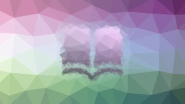 Kitap soluk tekno tesselleme döngüsü animasyon üçgenleri okudu