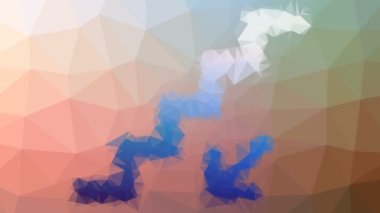 Alt kattaki merdivenlerde teknolojik tesselasyon çözünür. Canlandırılmış üçgenler oluşur.
