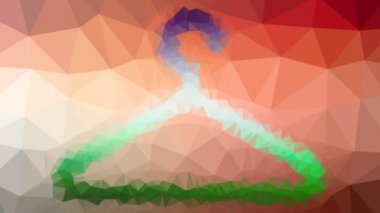 Vestiyer elbise askısı. Tekno tesselasyon. Canlandırılmış üçgenler.