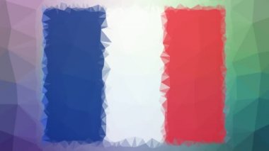 Guadeloupe Flag ISO: GP görünen tekno tesselleştirilmiş döngüler hareket eden çokgenler
