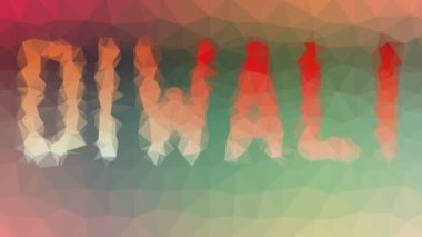 Diwali ortaya çıkan tekno tessellasyon döngüsü animasyon üçgenleri