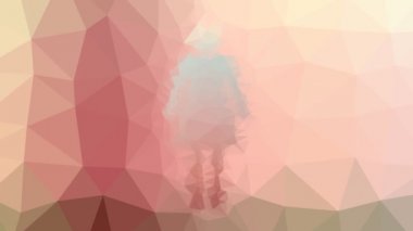 Kadın insan solgunluğu teknolojik tessellasyon döngüsü titreşimli üçgenler