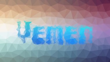 Yemen sönük tekno tesselleme döngüsü canlandırmalı üçgenler