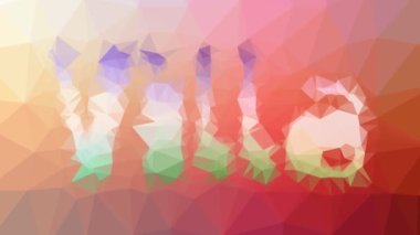 Villa kayboluyor. Garip tessellasyon döngüsü hareket eden çokgenler.