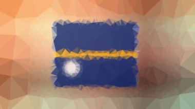 Nauru Flag ISO: NR ortaya çıkıyor modern tessellasyon döngüsü atıyor çokgenler atıyor