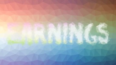 Gelirler soldu modern tesselleme döngüsü animasyon üçgenleri