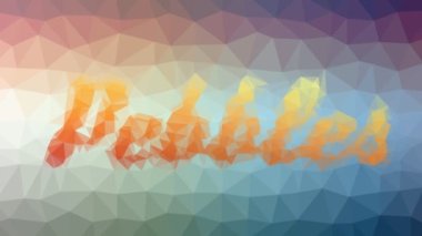 Çakıl taşları tekno tesselasyon çözeltisi animasyon çokgenler