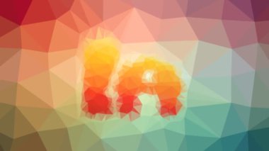 Ahır çözünen tekno tesselleme döngüsü hareket eden üçgenler