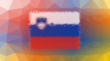 Slovenya Bayrağı ISO: SI ortaya çıktı teknolojik tesselleştirme döngüsü hareket eden çokgenler