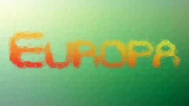 Europa kaybolur Garip tesselleştirilmiş döngüler hareket eden çokgenler