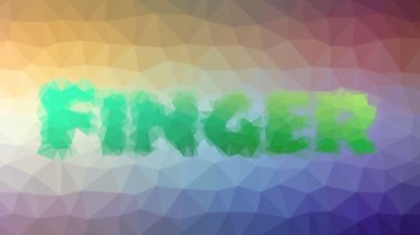 Parmak erimesi modern tesselleştirilmiş döngü titreşimli çokgenler