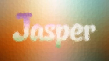 Jasper garip bir şekilde tesselleştirilmiş, canlandırılmış üçgenler ortaya çıkarıyor.