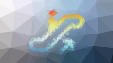 Yürüyen yürüyen merdiven tekno tesselleme döngüsü hareket eden üçgenler