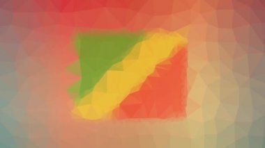 Kongo Flag ISO: Modern tessellasyon çözeltisi titreşimli üçgenler