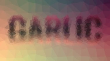 Sarımsak çözeltisi, teknolojik tesselasyon, canlandırılmış üçgenler.