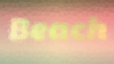 Sahilde çözünen tuhaf küp şeklindeki döngüler canlandırılmış üçgenler.