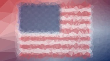 US Minor Outlying Islands Flag ISO: İlginç tessellasyon titreşimli çokgenler