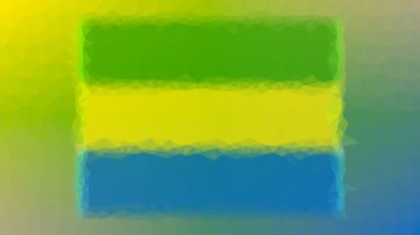 Gabon Flag ISO: GA garip tessellasyon çözeltisi animasyon çokgenler